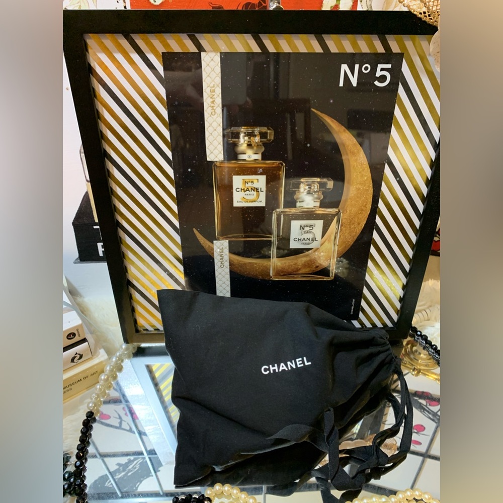 Surprise!🤩Chanel cosmetics sack and CHANEL framed advertising handmade +goodies